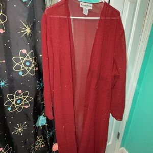 Red Sheer Cardigan